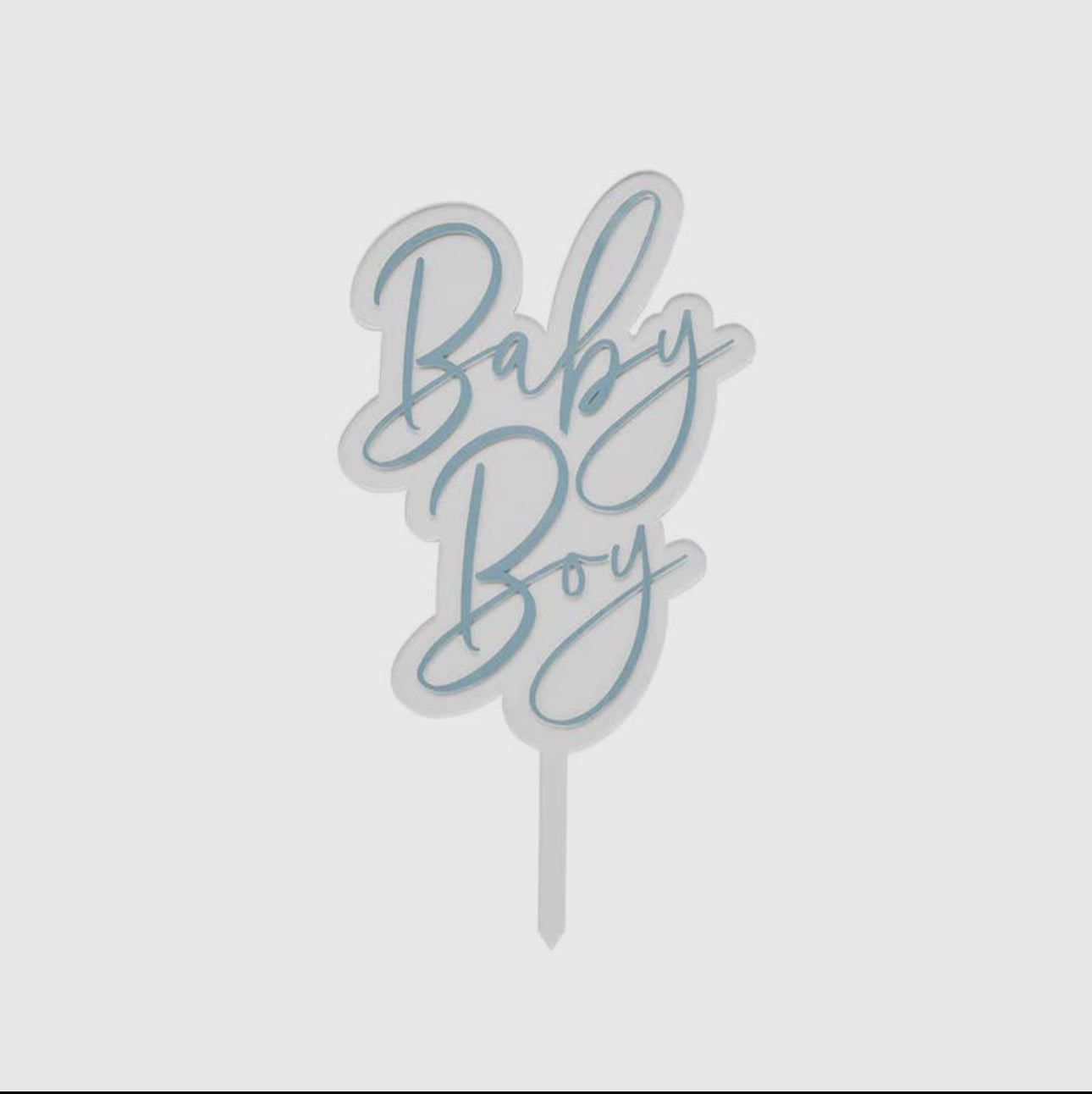 Baby Boy Acrylic Cake Topper