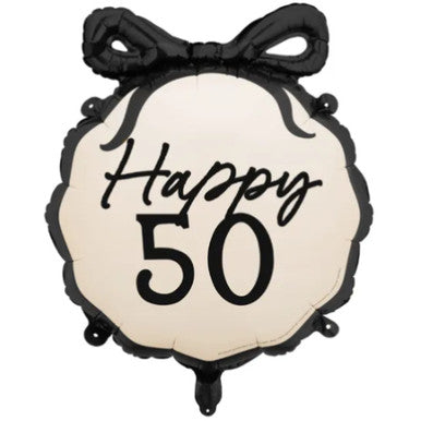 Black & Cream 50 Balloon
