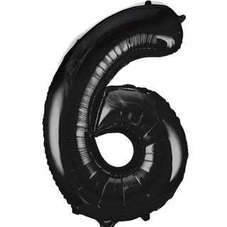 Unique Black 6 Balloon
