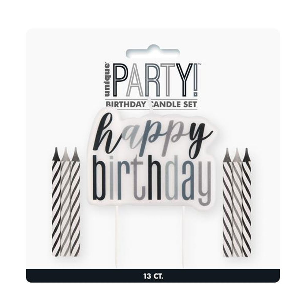 Black Glitz Party Candles