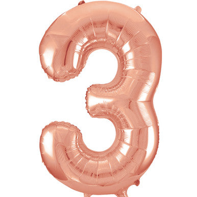 Unique Rose Gold 3 Balloon