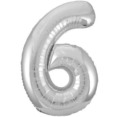 Unique Silver 6 Balloon