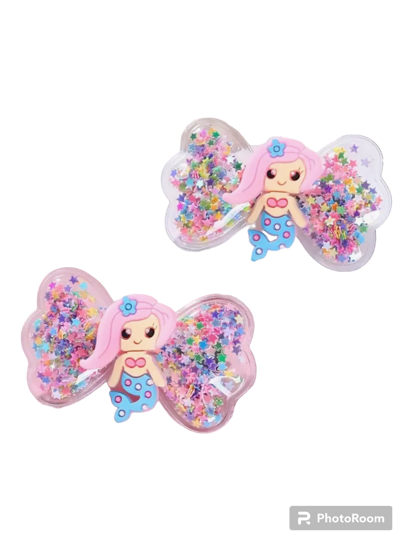 Mermaid Confetti Sparkle Bows