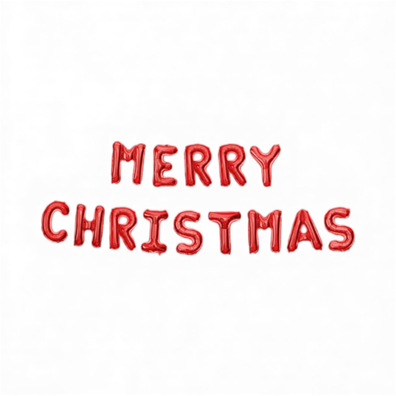 Merry Christmas Balloon Banner Red