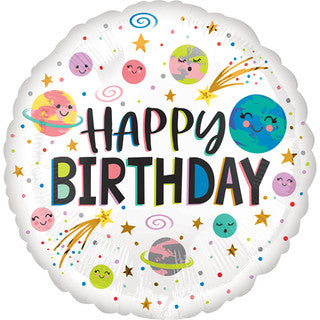 Happy Birthday Planet Balloon