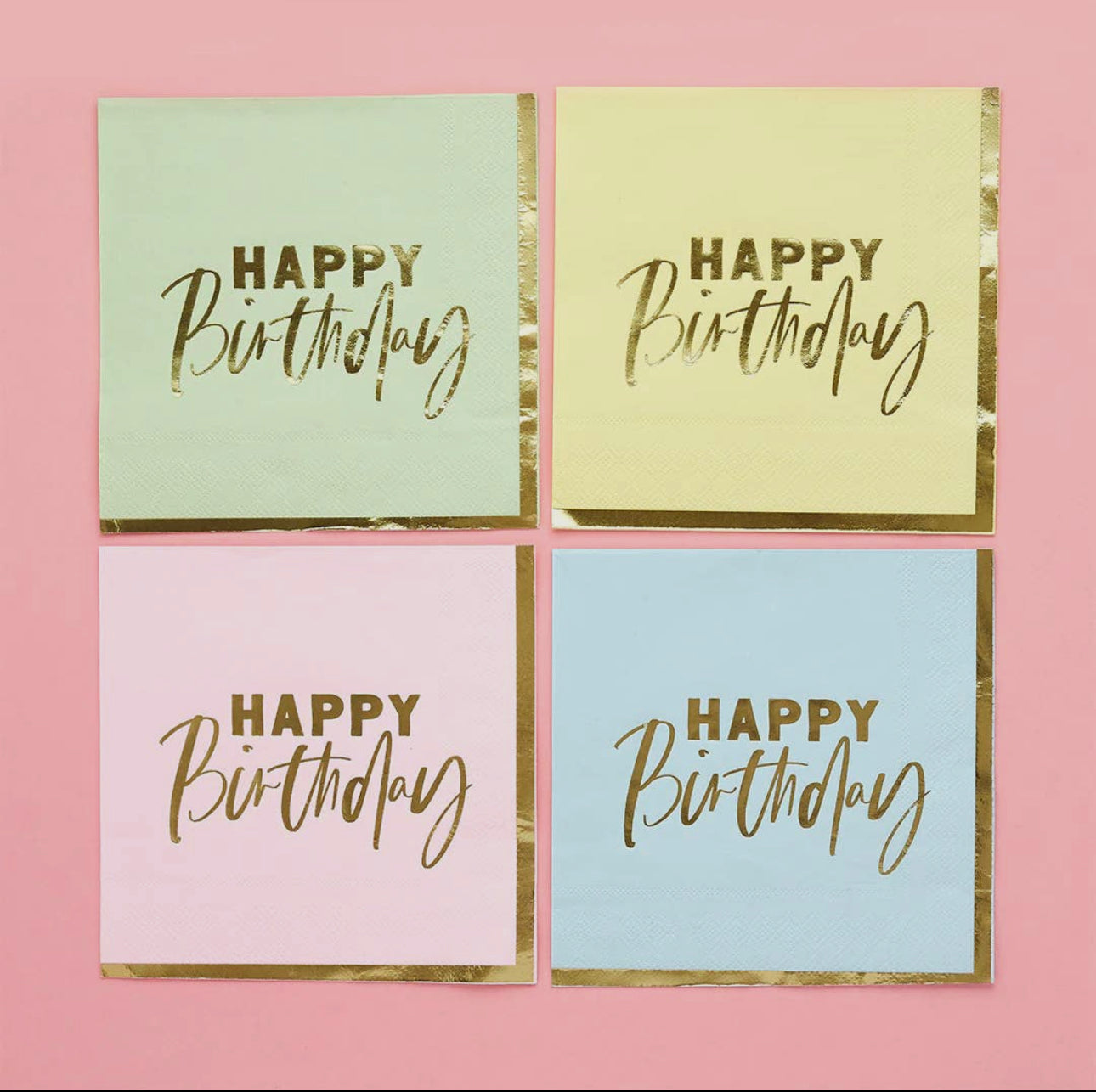 Pastel Birthday Napkins