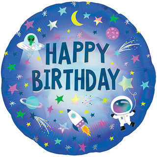 Happy Birthday Space Balloon