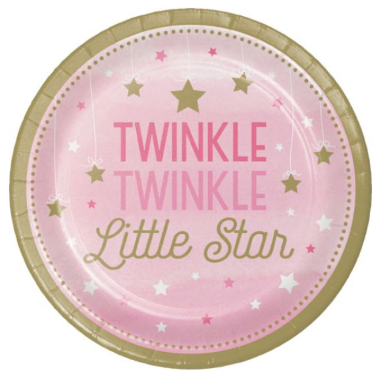 Twinkle Twinkle Little Star Pink Plates