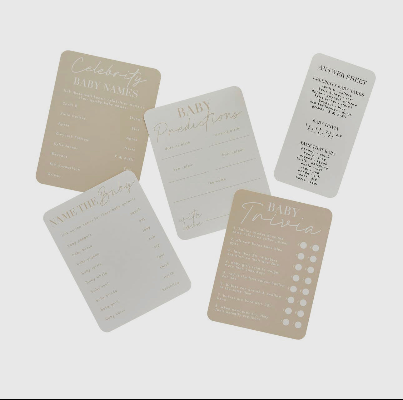 Baby Shower Activity Pack