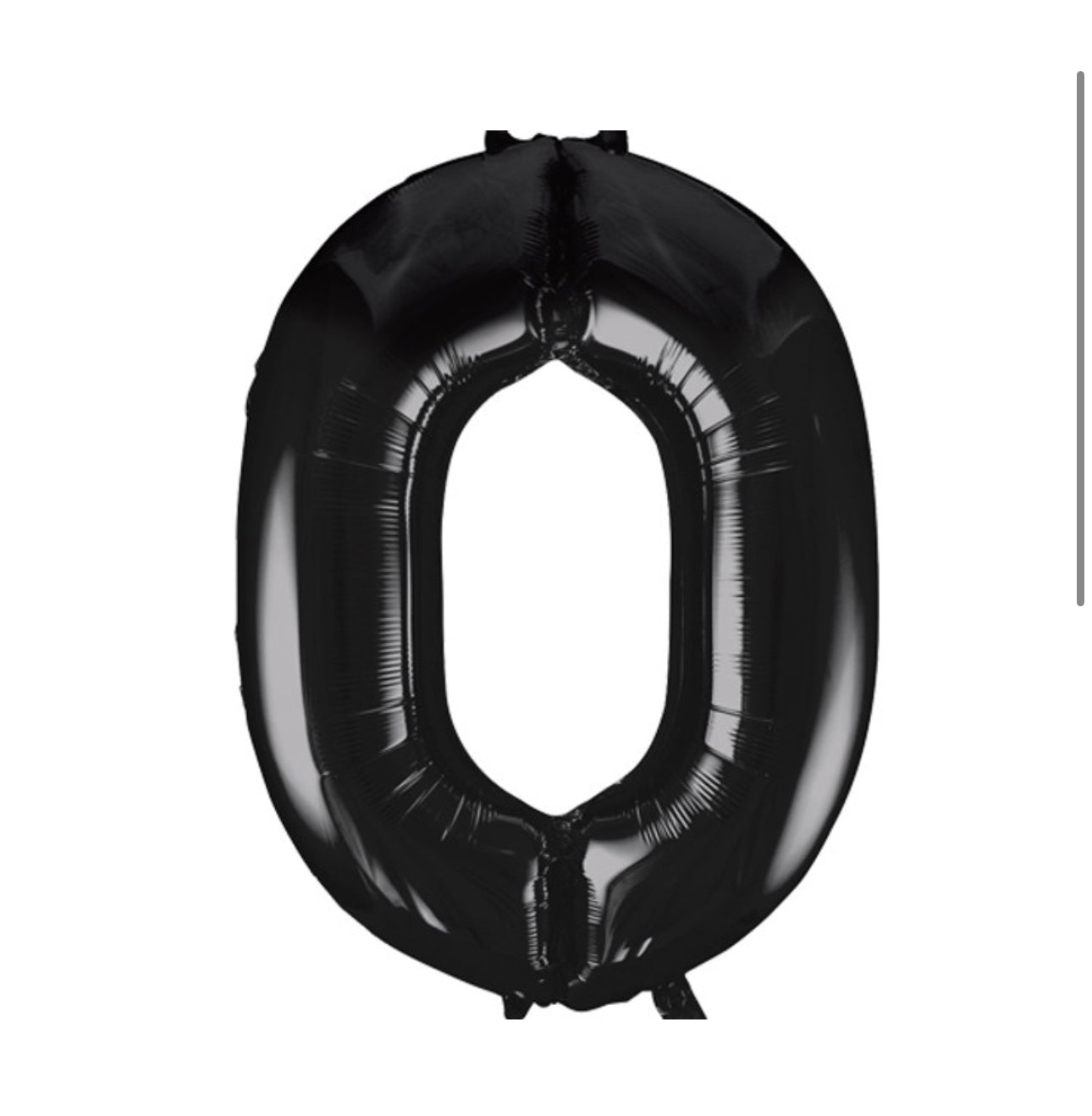 Unique Black 0 Balloon