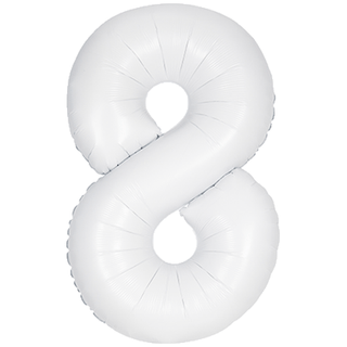 Unique White 8 Balloon