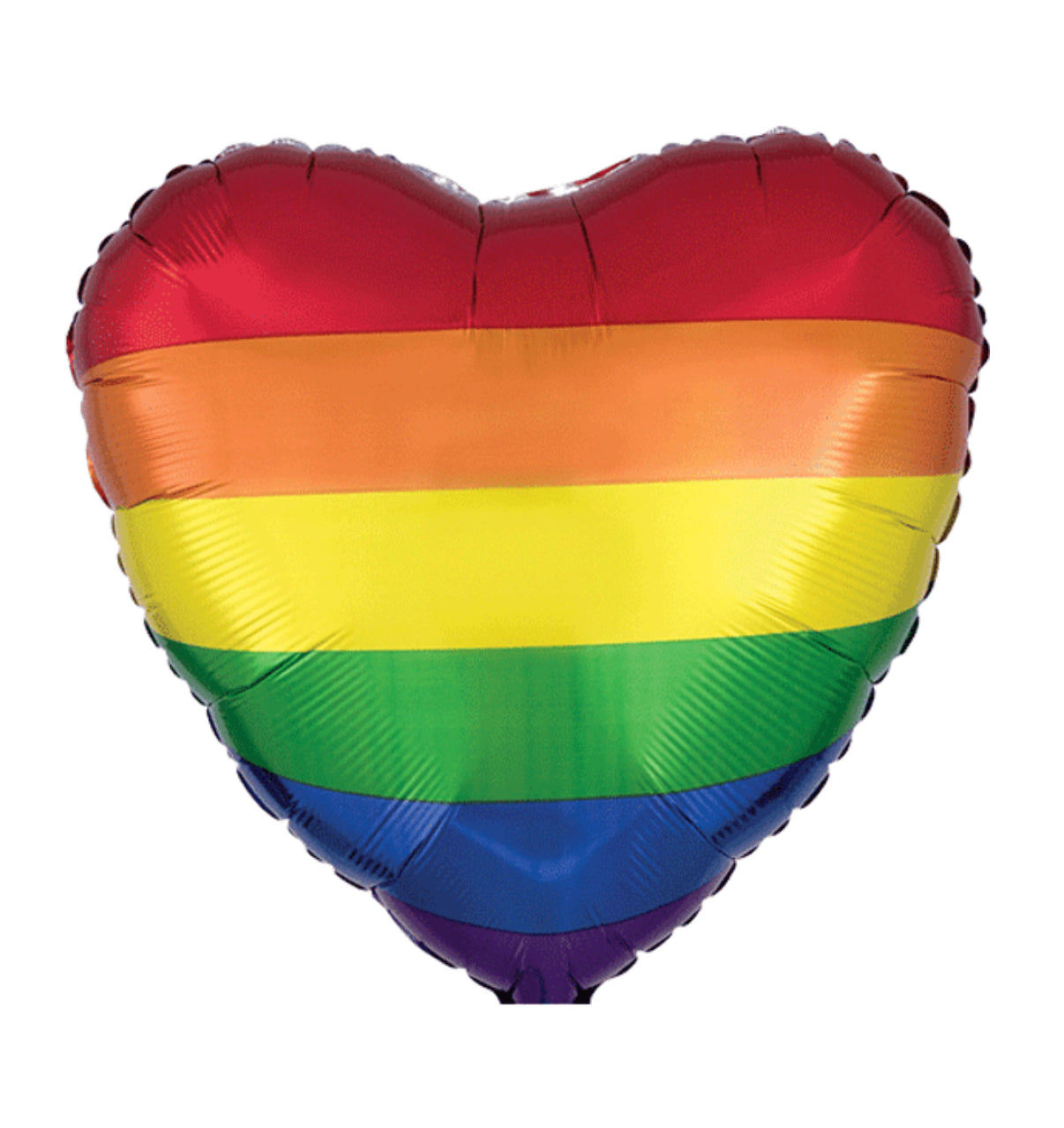 Rainbow Striped Heart Balloon
