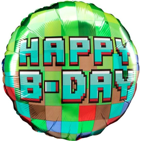 Pixel Happy B-day Balloon