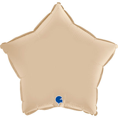 Cream Star Balloon