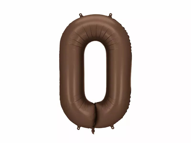 PartyDeco Mocha 0 Balloon
