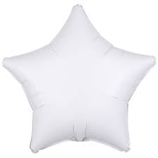 Matte White Star Balloon