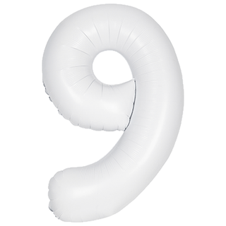 Unique White 9 Balloon