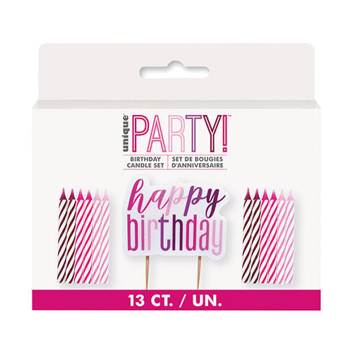 Pink Glitz Party Candles