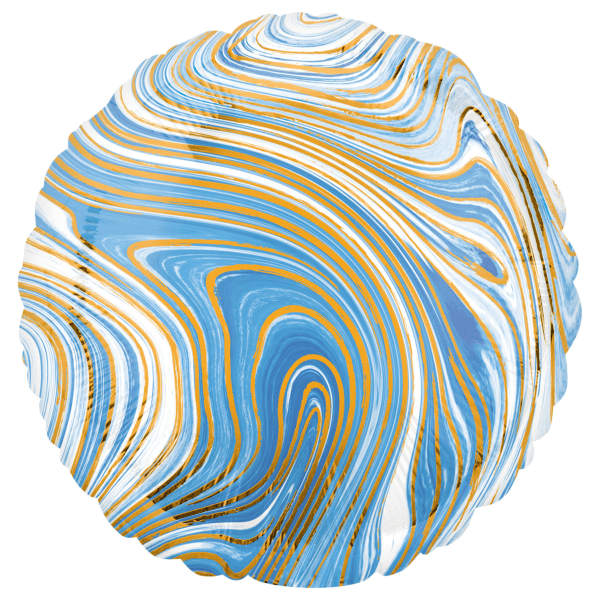 Blue Marblez Circle Balloon