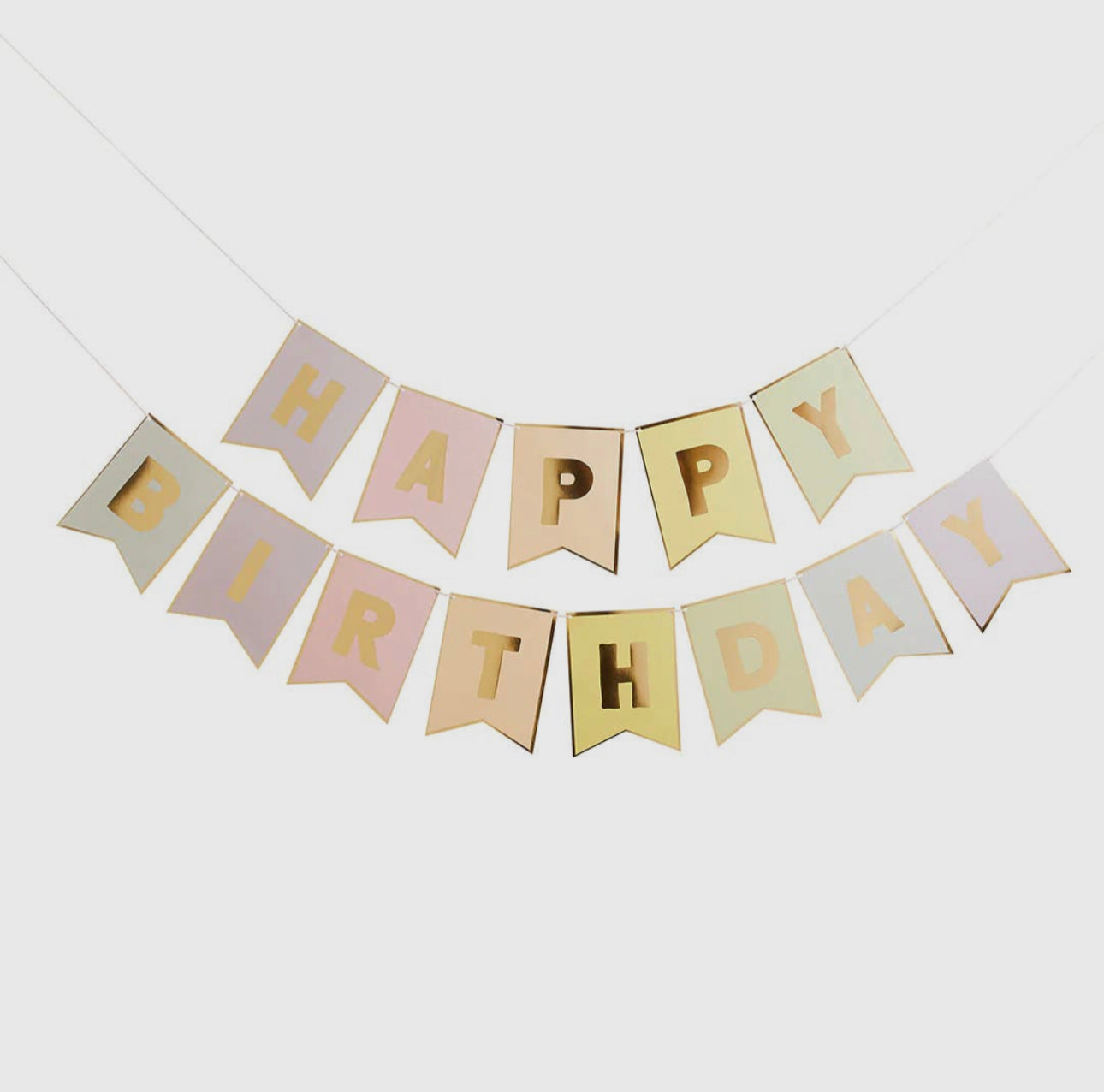 Pastel Happy Birthday Garland