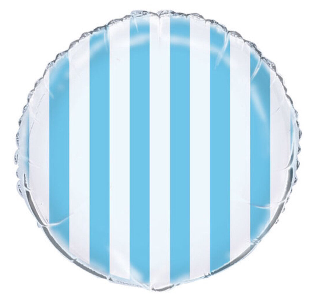 Blue Striped Circle Balloon