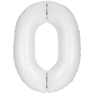 Unique White 0 Balloon