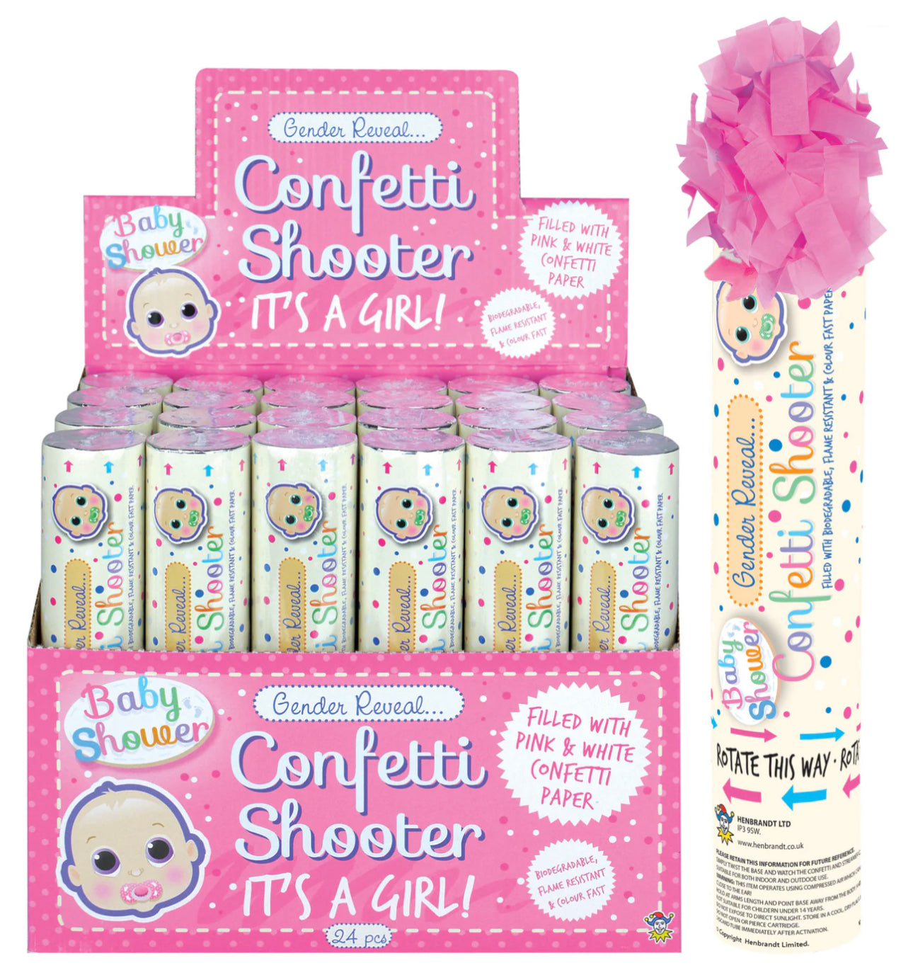 Gender Reveal Cannon Pink