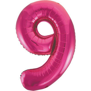 Unique Pink 9 Balloon