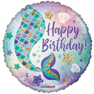 Mermaid Happy Birthday Balloon