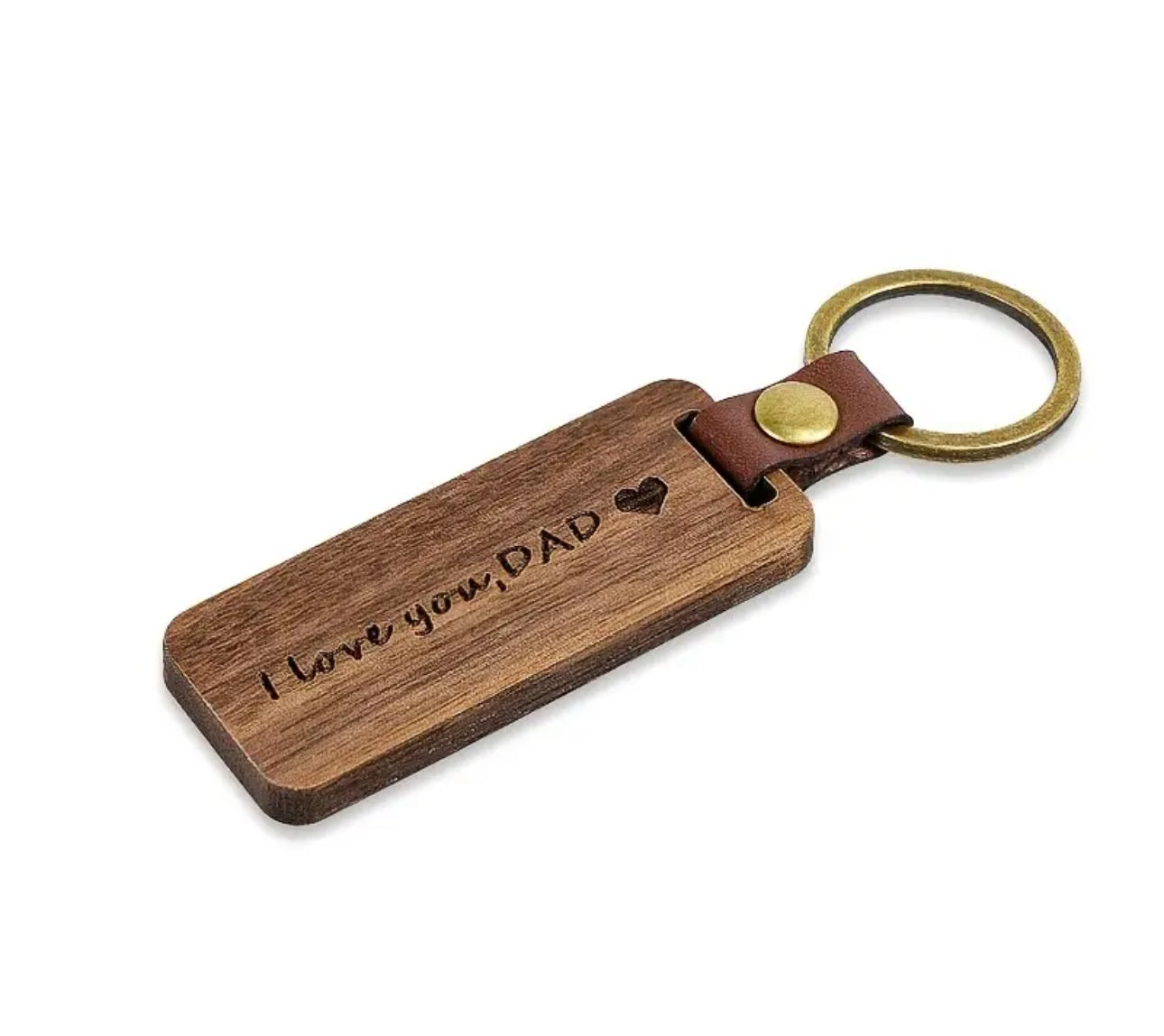 I love you Dad wooden Keyring