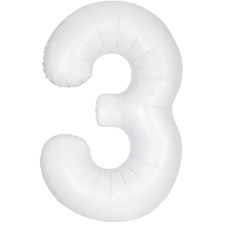 Unique White 3 Balloon