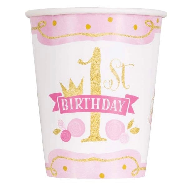 1st Birthday Princess Paper Cup