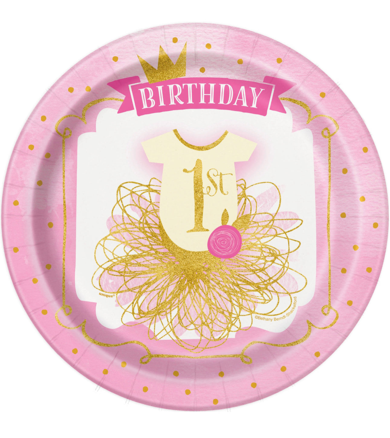 1st Birthday Princess Plates