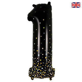 Sparkling Fizz Black & Gold 1 Balloon