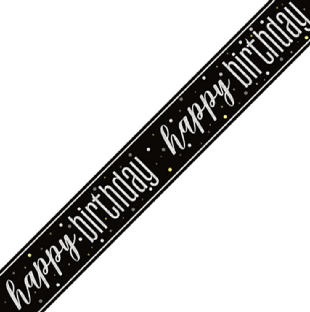 Glitz Black & Silver Banner