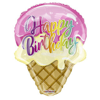 Ice Cream Happy Birthday Shape Balloon