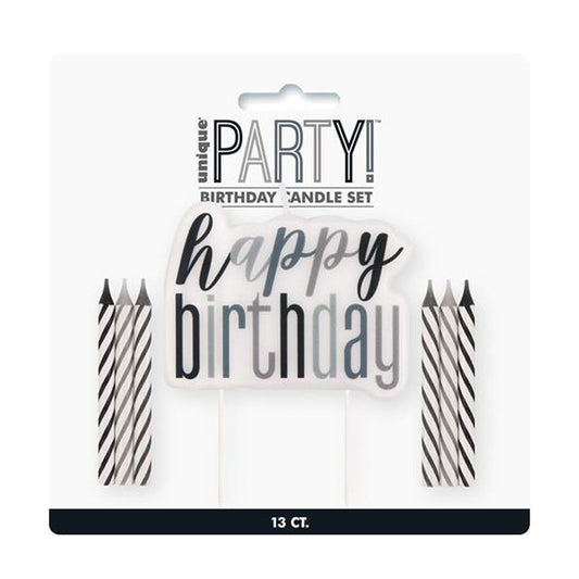 Black Glitz Party Candles