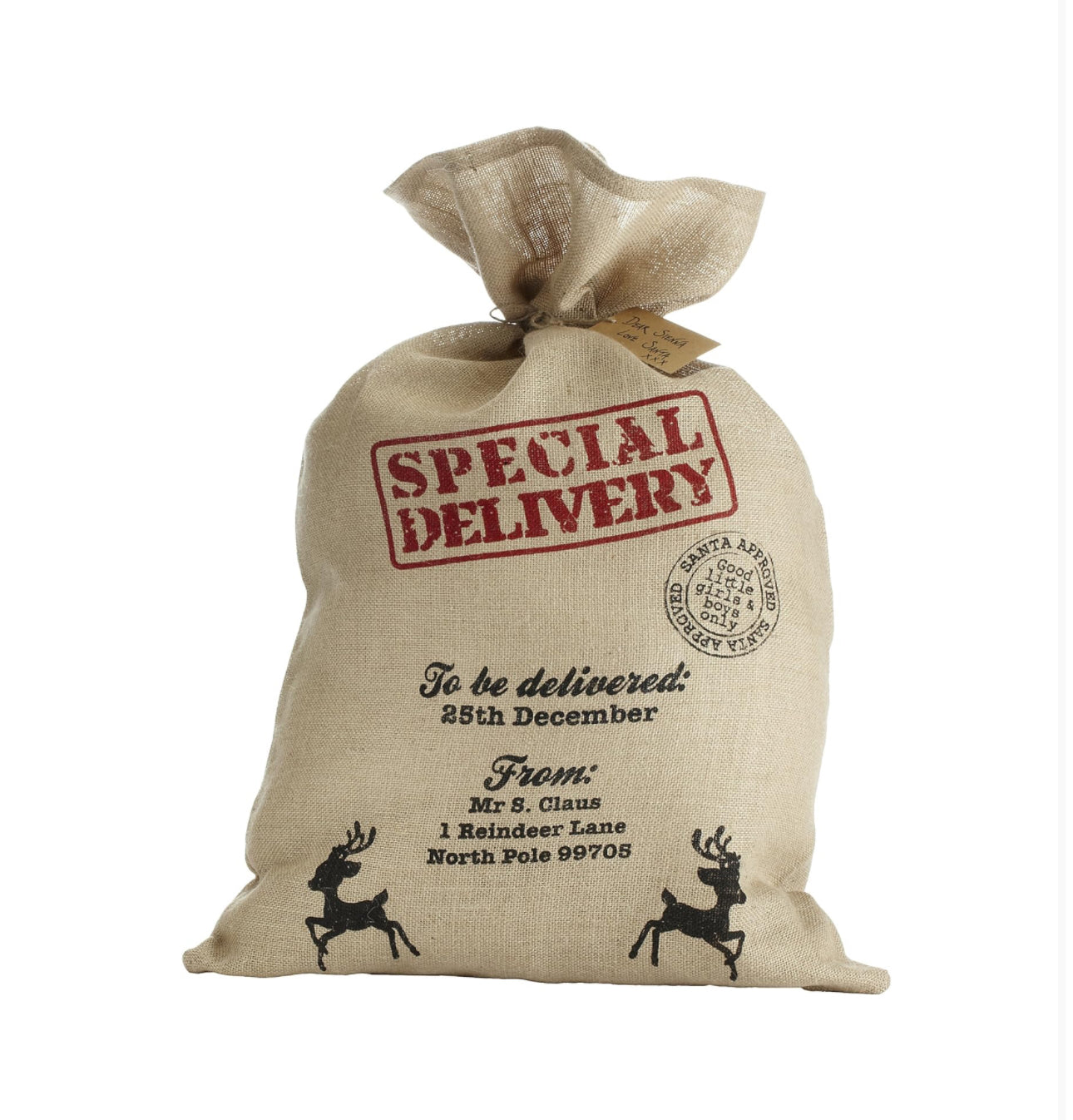 Special Delivery Hessian Sack