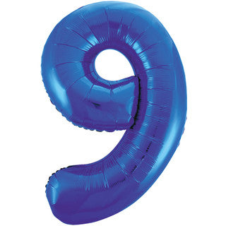 Unique Blue 9 Balloon