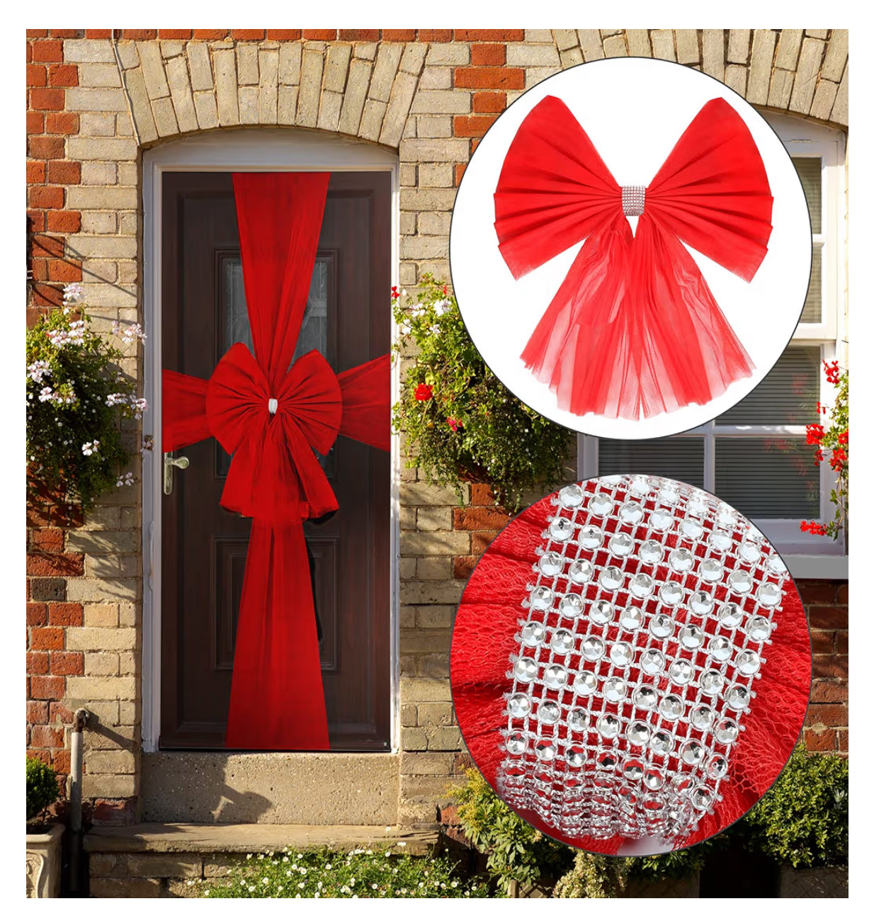 Luxury Red Door Bow