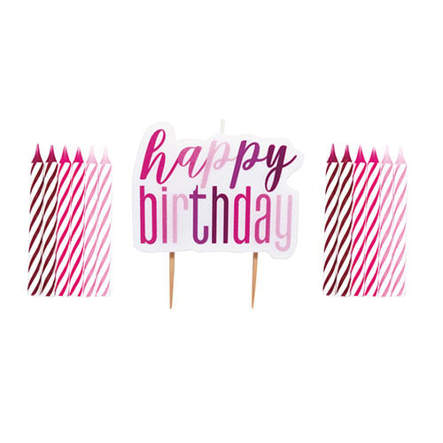 Pink Glitz Party Candles