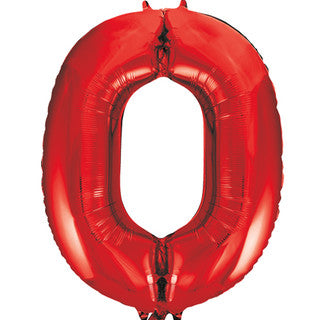Unique Red 0 Balloon