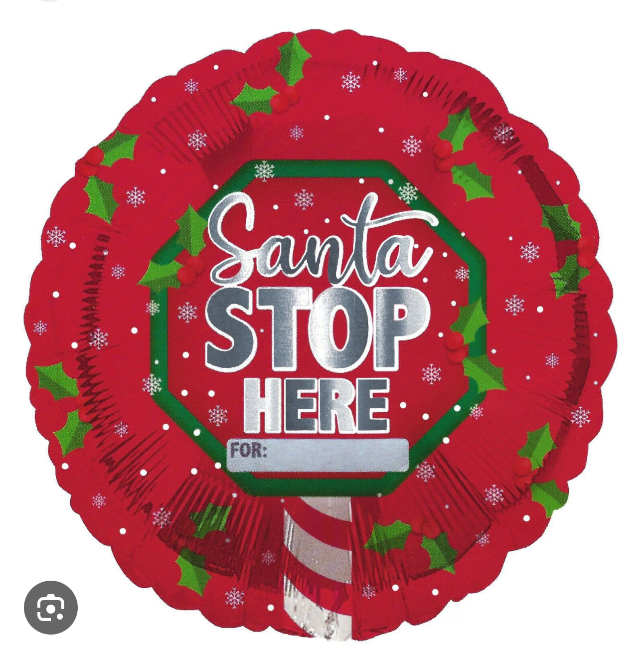 Personalised Santa Stop Here Balloon