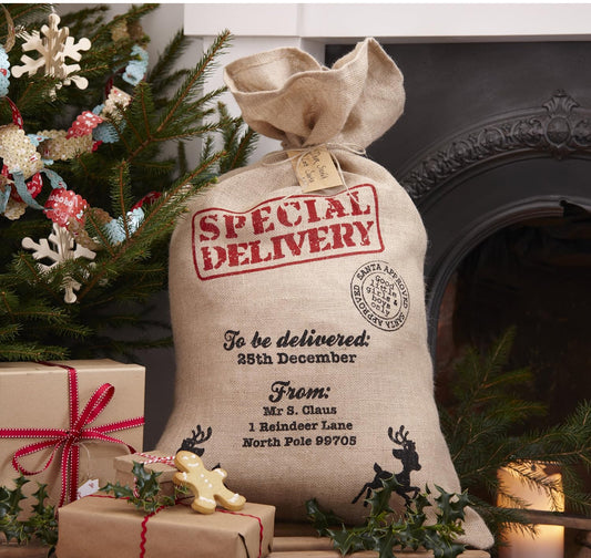 Special Delivery Hessian Sack