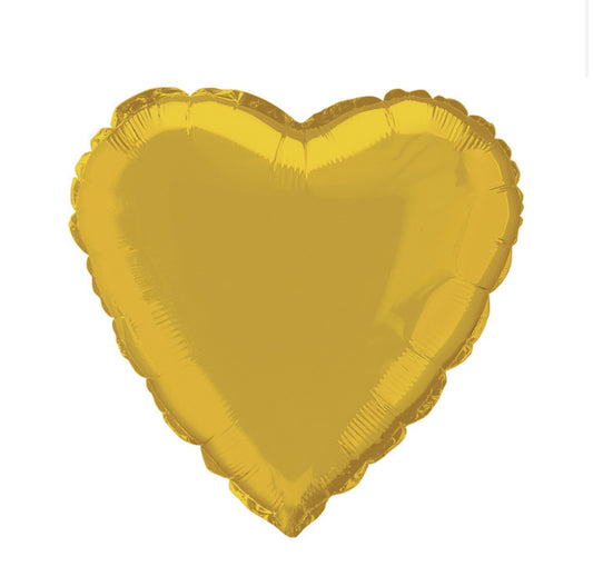 Gold Heart Balloon