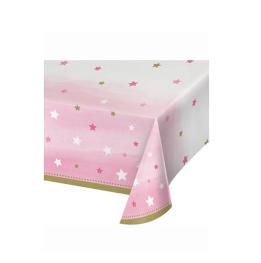 Twinkle Twinkle Little Star Pink Tablecloth