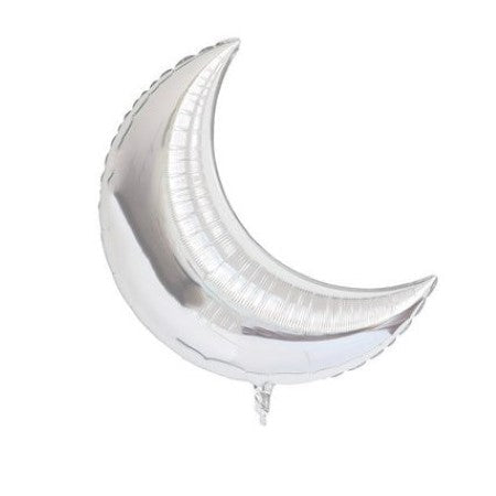 Silver Cresent Moon Balloon