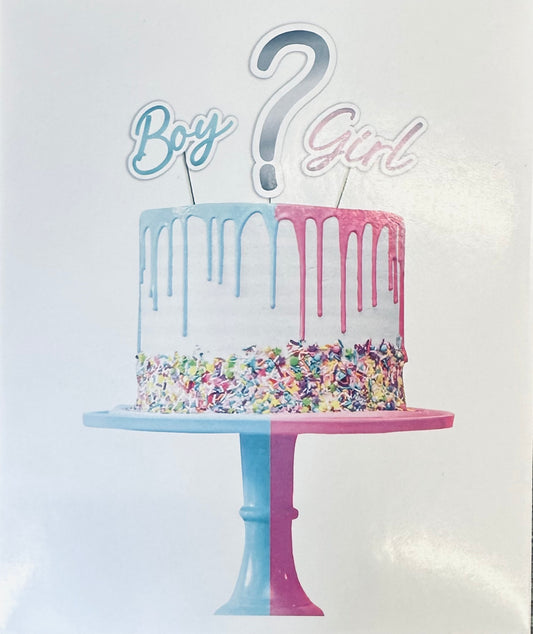 Gender Reveal Cake Topper