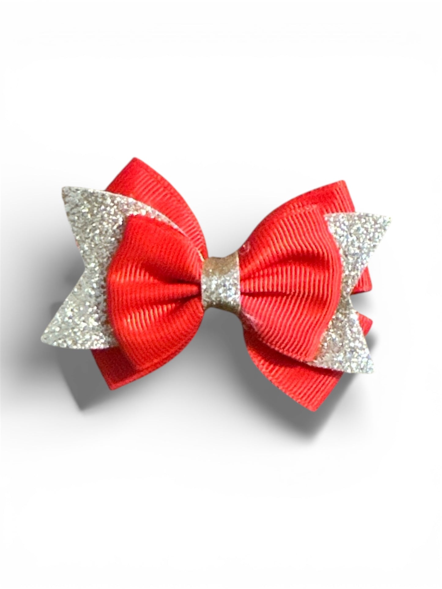 Red & Gold Glitter Clip